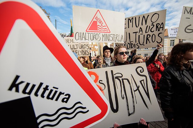 Kultūros bendruomenės protestas dėl kandidato į kultūros ministrus ir šios ministerijos perdavimo „Nemuno aušrai“