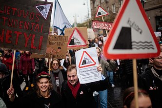 Protests against the Nemunas Dawn party being handed the culture ministry.