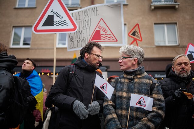 Sostinėje vyko kultūros bendruomenės mitingas Sostinėje vyko kultūros bendruomenės mitingas