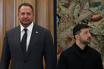 Andrijus Jermakas ir Volodymyras Zelenskis