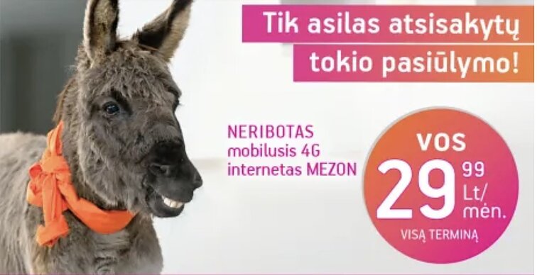 Asiliukas Valentinas reklamoje, kuri sulaukė skundų