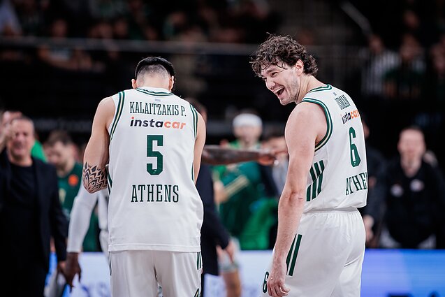 Panagiotis Kalaitzakis ir Cedi Osmanas. Eurolyga: Kauno „Žalgiris“ – Atėnų „Panathinaikos“