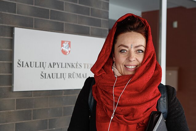 Šiaulių apylinkės teismas. Teisiamoji Irma Gajauskaitė