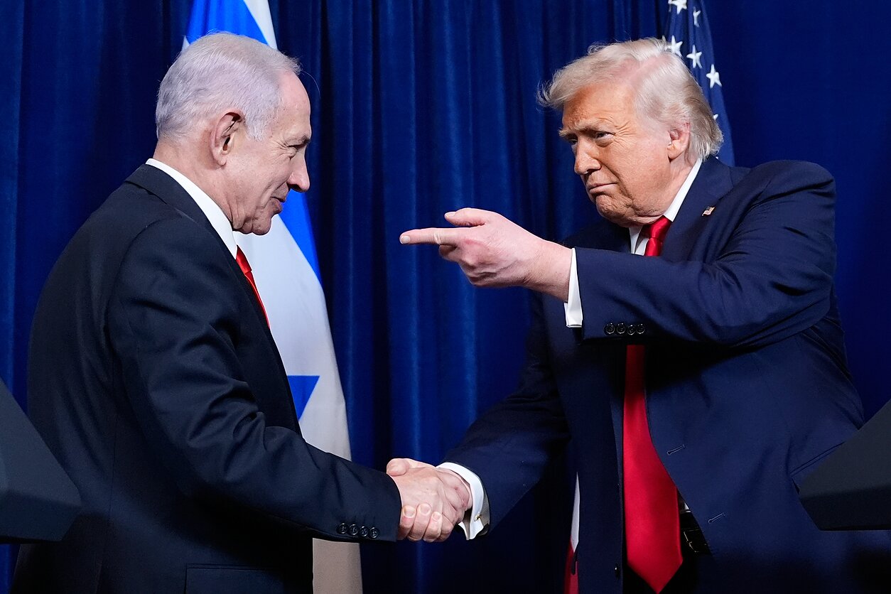 Benjaminas Netanyahu ir Donaldas Trumpas