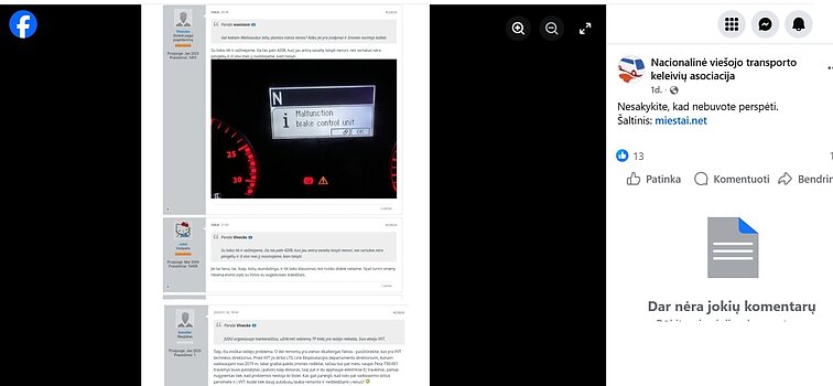Paviešintas susirašinėjimas apie viešojo transporto būklę