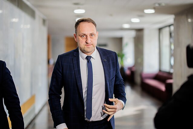 Nerijus Cesiulis atvyko į susitikimą pas premjerę