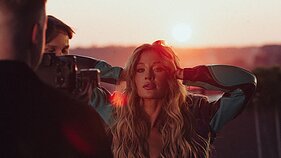 Adrinos klipo filmavimo akimirka