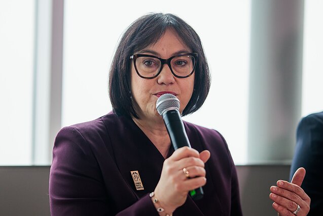 Raminta Popovienė. Moksleivių dainų šventės spaudos konferencija