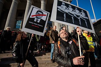Protestas „Šalin rankas nuo laisvo žodžio. Nepasiduosime“