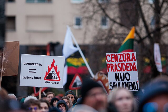Protestas „Šalin rankas nuo laisvo žodžio. Nepasiduosime“