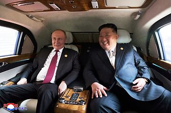 Vladimiras Putinas ir Kim Jong Unas