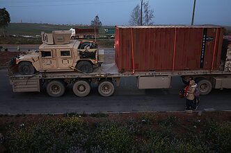 JAV karinė technika išvežama iš Sirijos