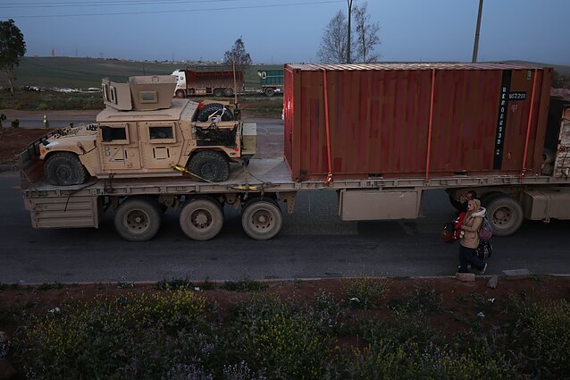 JAV karinė technika išvežama iš Sirijos