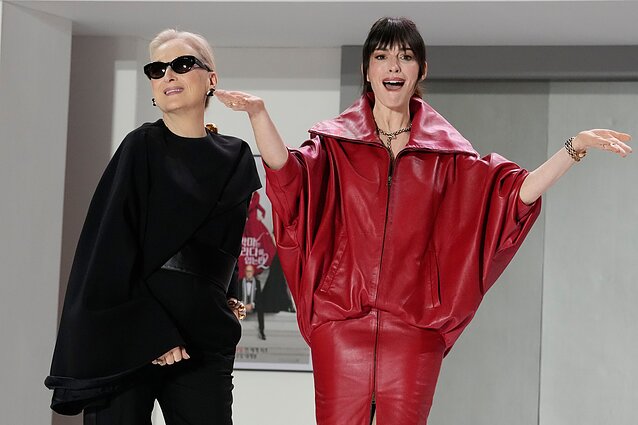  „Ir velnias dėvi Pradą 2“ žvaigždės Meryl Streep ir Anne Hathaway