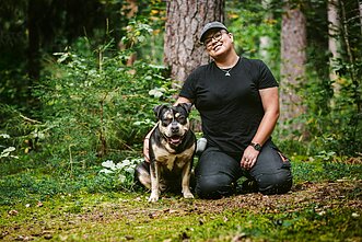 Rugilė su savo augintine Troja