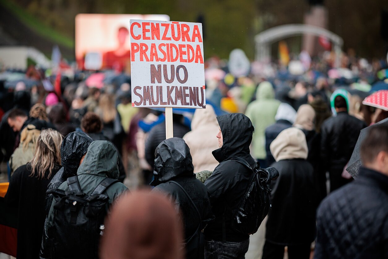 Protestas „Šalin rankas nuo laisvo žodžio. Nepasiduosime“