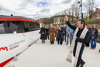 Vilniuje pakrikštyti laivai