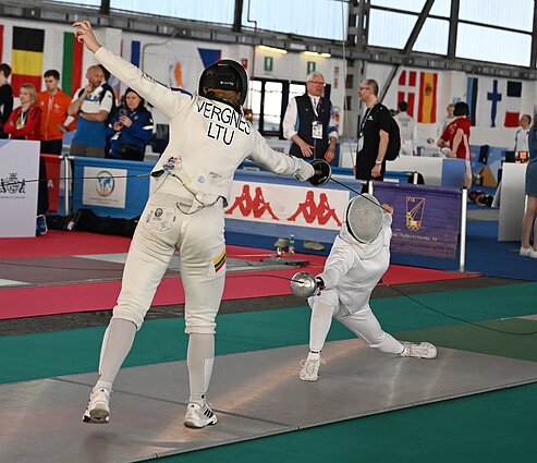 Lietuviai baigė pasirodymus Europos U23  fechtavimo čempionate