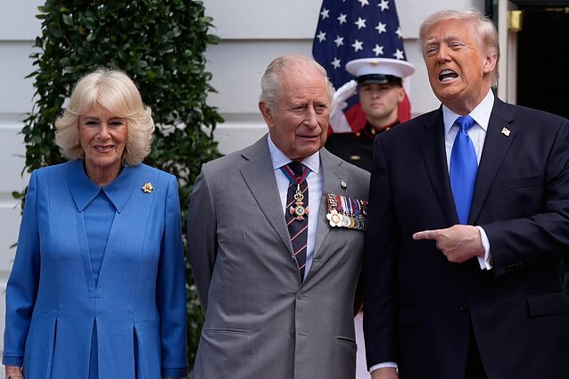 Susitiko karalius Karolis III ir Donaldas Trumpas