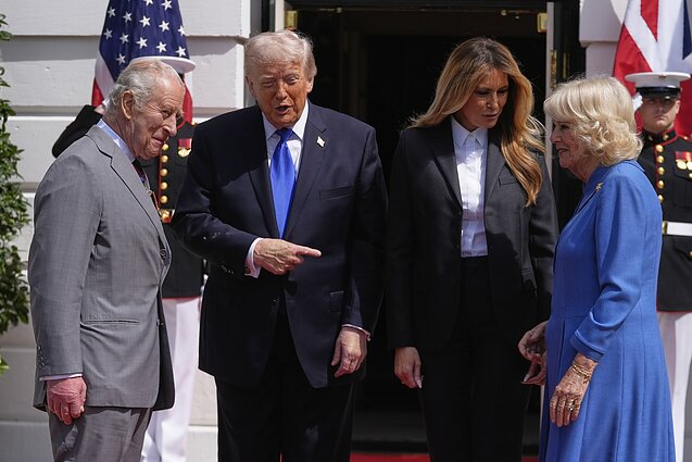 Susitiko karalius Karolis III ir Donaldas Trumpas