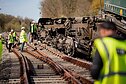 Kauno rajone nuo bėgių nuriedėjo lokomotyvas ir 4 krovininiai vagonai