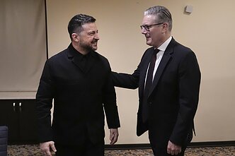 Volodymyras Zelenskis ir Keiras Starmeris