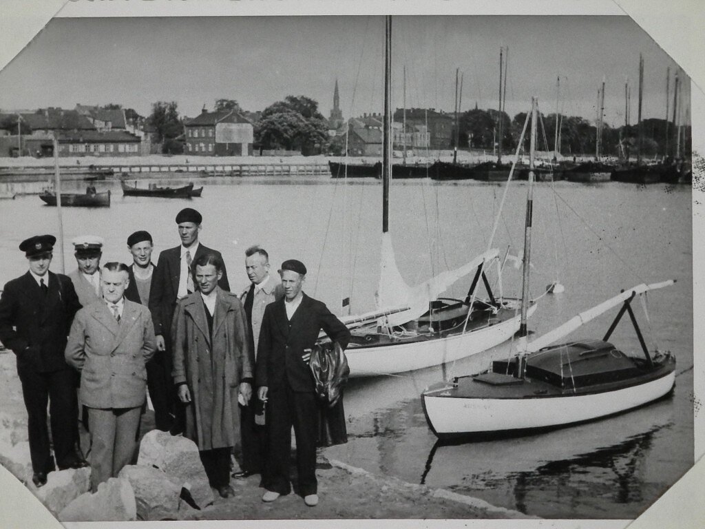 Klaipėdos jachtklubo pradžia Žiemos uoste apie 1930–1933 m.