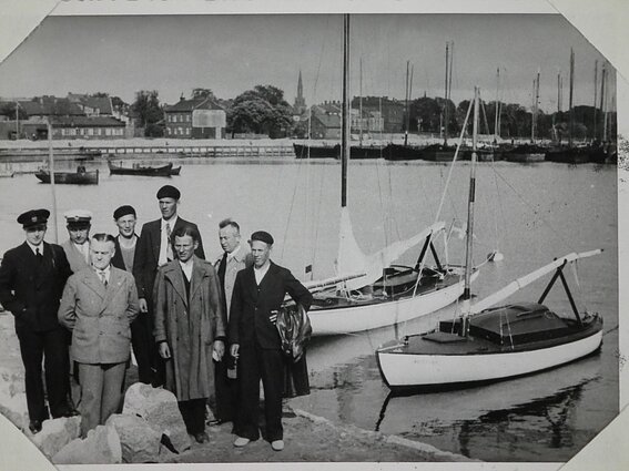 Klaipėdos jachtklubo pradžia Žiemos uoste apie 1930–1933 m.