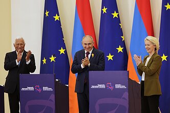 Antonio Costa, Nikolas Pašinianas, Ursula von der Leyen