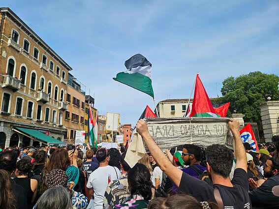 Venecijoje vykęs protestas prieš Izraelio paviljoną