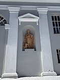 Evangelisto Mato skulptūra prieš restauravimą