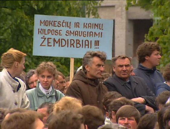 Žemdirbių mitingas Vilniuje 1991 metų gegužės mėnesį