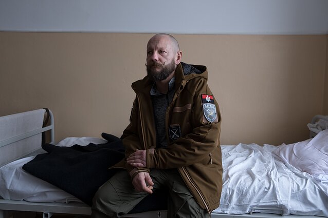 Linas Liutkevičius ligoninėje Ukrainoje.