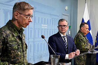 Spaudos konferencija dėl paskelbto pavojaus Suomijoje