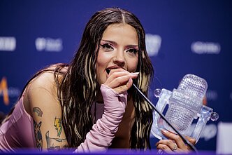 „Eurovizijos“ nugalėtojos Daros spaudos konferencija