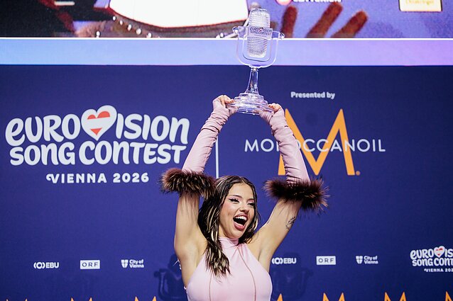 „Eurovizijos“ nugalėtojos Daros spaudos konferencija
