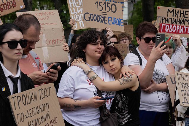 Kyjivo gyventojai protestavo prieš civilinį kodeksą