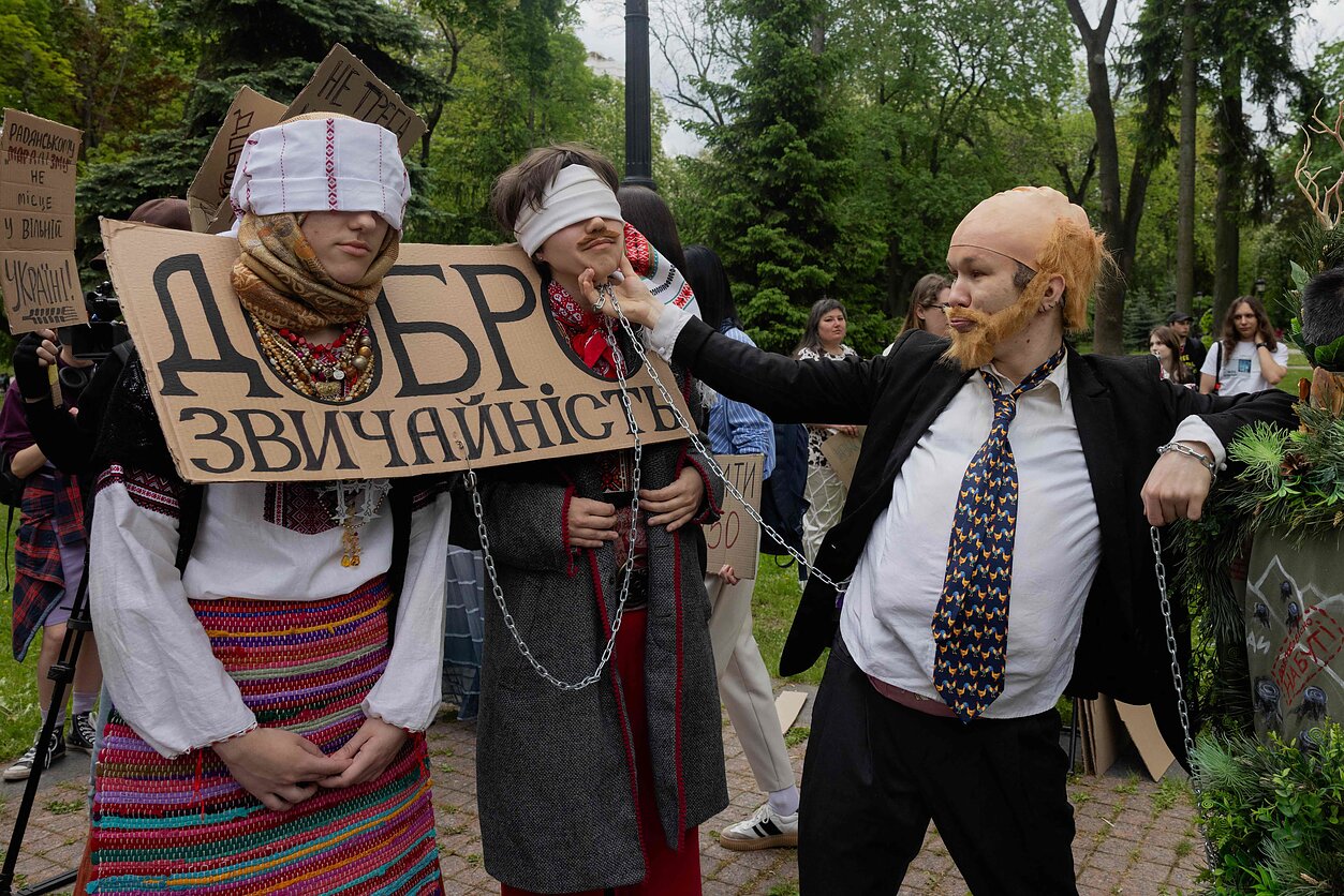Kyjivo gyventojai protestavo prieš civilinį kodeksą