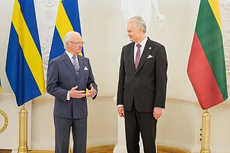 Švedijos karalius Karlas XVI Gustavas ir Gitanas Nausėda