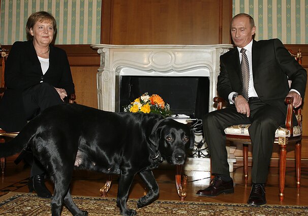 Angela Merkel ir Vladimiras Putinas