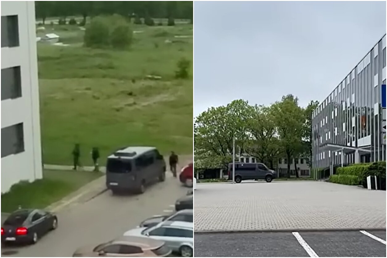 Šalčininkuose – teisėsaugos operacija: „Aro“ pareigūnai ir prie rajono savivaldybės
