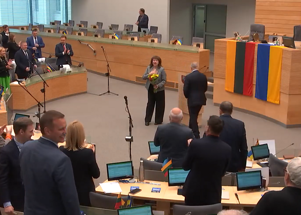 Seimo posėdžio metu minėtas socialdemokratės Ilonos Gelažnikienės gimtadienis