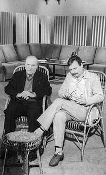 Henrikas Kurauskas (kairėje) ir Juozas Kisielius. 1987 m. 