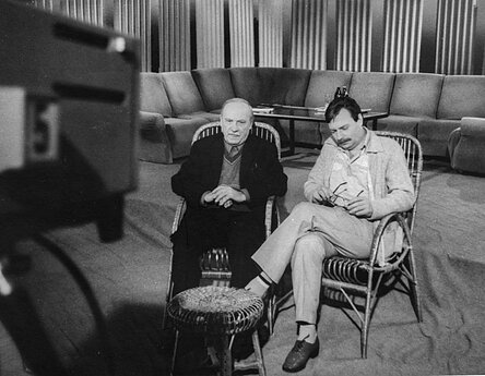 Henrikas Kurauskas (kairėje) ir Juozas Kisielius. 1987 m. 