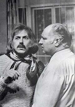 Vincentas Aleknavičius (kairėje) ir Petras Likša. 1973 m. 