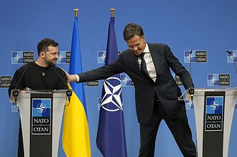 Volodymyras Zelenskis ir Markas Rutte