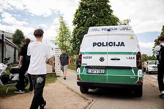 Gaisras Riešės gimnazijoje 