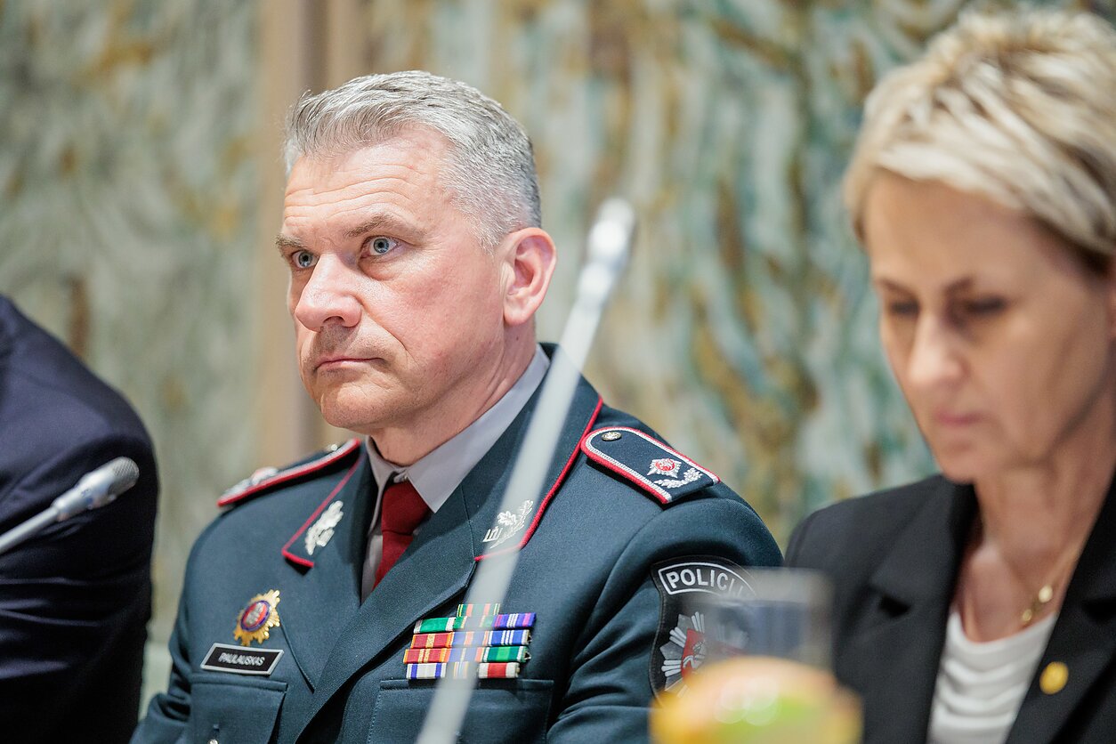 Spaudos konferencija, skirta pristatyti naujas teisėsaugos priemones kovai su sukčiais