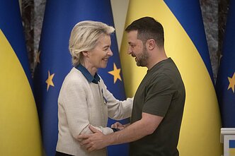 Ursula von der Leyen ir Volodymyras Zelenskis