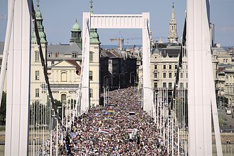 „Pride“ eitynės Budapešte 2025 m. birželio 28 d.